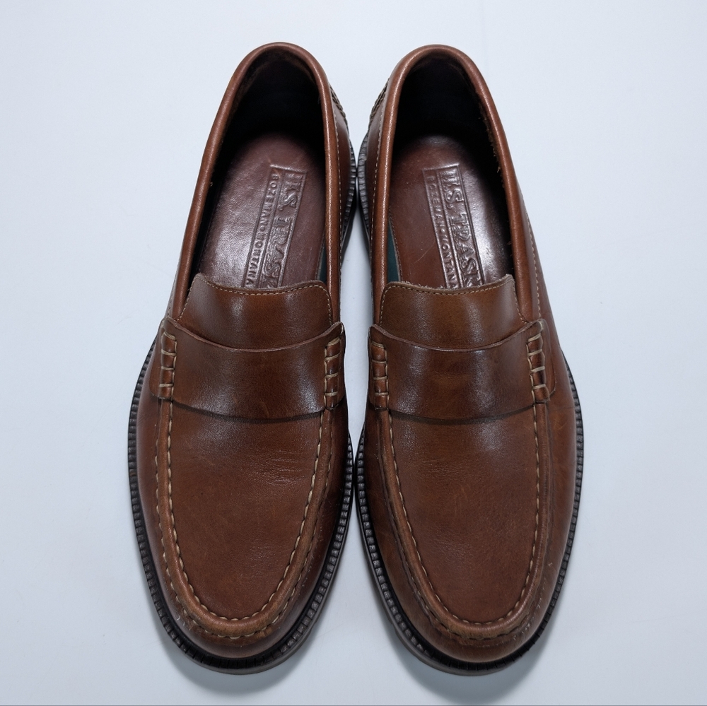 H.S. Trask & Co Brown Leather Slip On Loafers - Picture 7 of 11